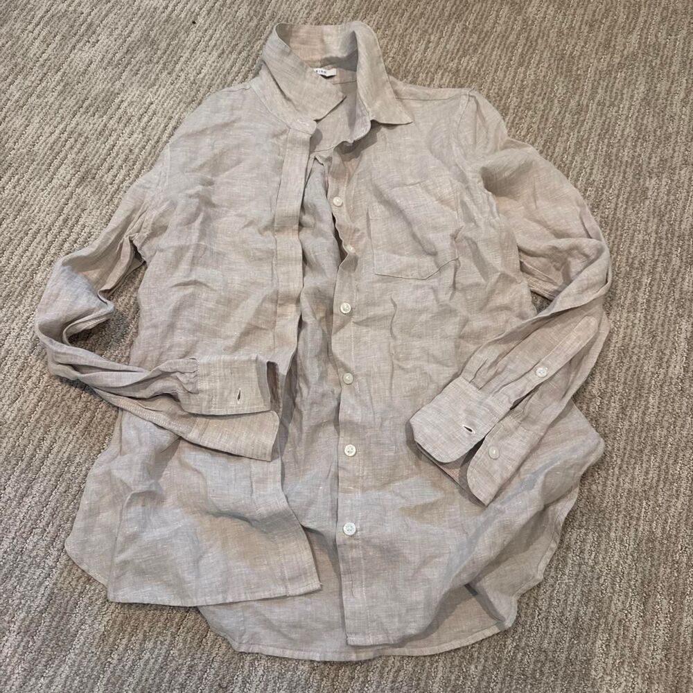 Reiss Women's Cream and Tan Shirt